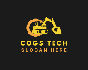 Cog Construction Excavation logo design