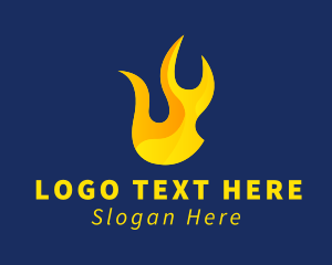 Heat - Gas Fuel Flame logo design