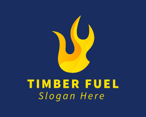 Gas Fuel Flame  logo design