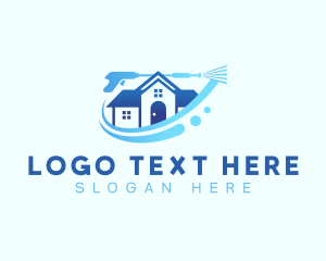 Residential - Cleaning Residential Pressure Wash logo design