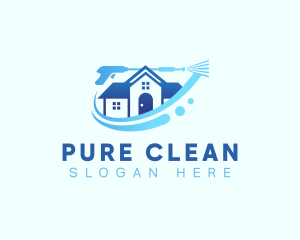 Cleaning Residential Pressure Wash logo design