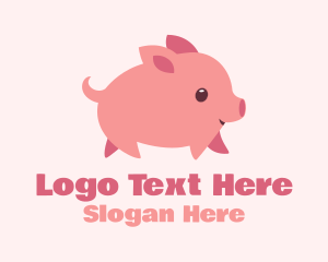 Mascot - Pink Piglet Mascot logo design
