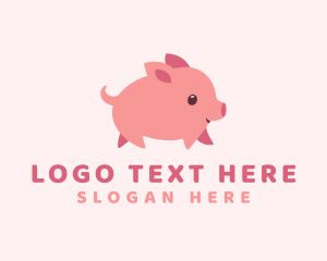 Pet - Cute Piglet Pet logo design