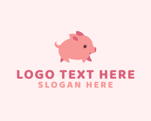 Veterinarian - Cute Piglet Pet logo design