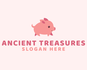 Cute Piglet Pet logo design