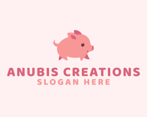 Cute Piglet Pet logo design