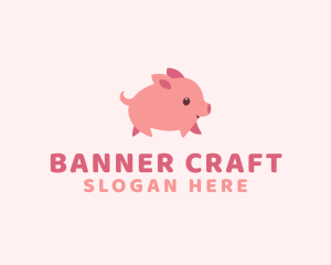 Cute Piglet Pet logo design