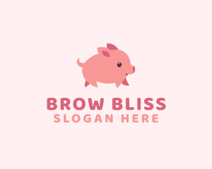 Cute Piglet Pet logo design