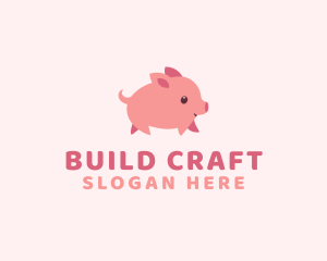 Cute Piglet Pet logo design