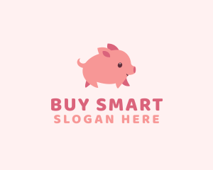 Cute Piglet Pet logo design