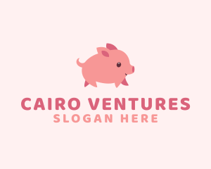 Cute Piglet Pet logo design