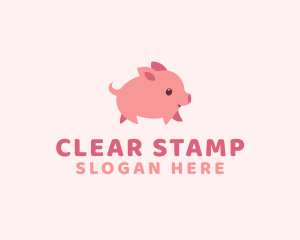 Cute Piglet Pet logo design