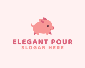 Cute Piglet Pet logo design