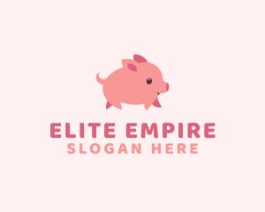 Cute Piglet Pet logo design