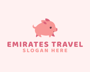 Cute Piglet Pet logo design