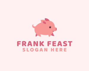 Cute Piglet Pet logo design