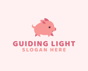 Cute Piglet Pet logo design