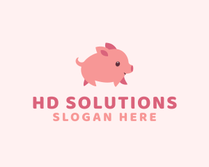 Cute Piglet Pet logo design