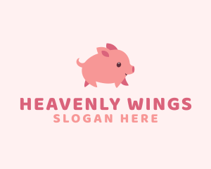 Cute Piglet Pet logo design