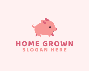 Domestic - Cute Piglet Pet logo design