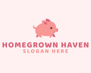 Domestic - Cute Piglet Pet logo design