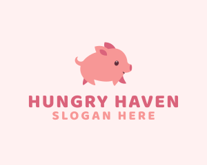 Cute Piglet Pet logo design