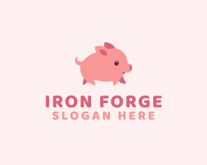 Cute Piglet Pet logo design