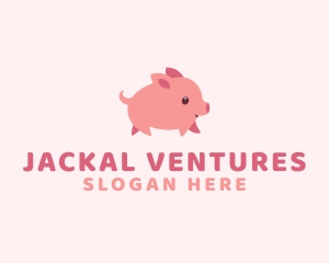 Cute Piglet Pet logo design