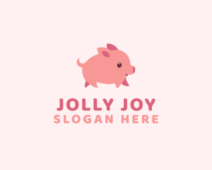 Cute Piglet Pet logo design