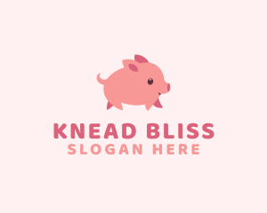 Cute Piglet Pet logo design