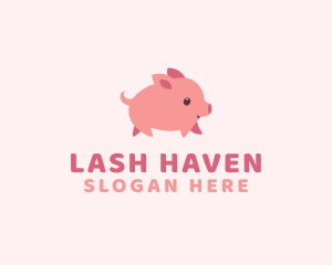 Cute Piglet Pet logo design