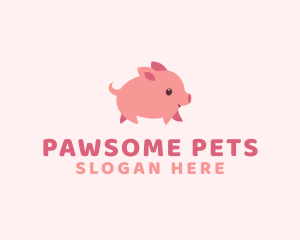 Pet - Cute Piglet Pet logo design