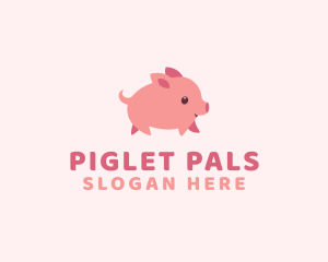 Piglet - Cute Piglet Pet logo design