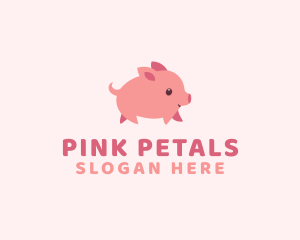 Cute Piglet Pet logo design