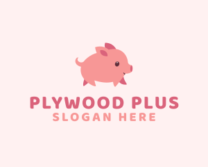 Cute Piglet Pet logo design