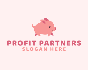 Cute Piglet Pet logo design