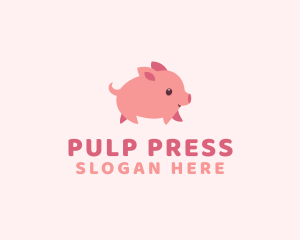 Cute Piglet Pet logo design