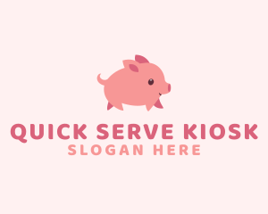 Cute Piglet Pet logo design