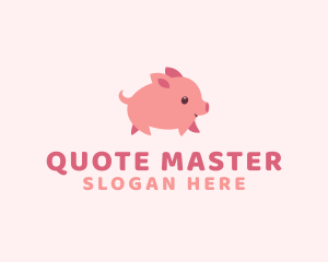 Cute Piglet Pet logo design