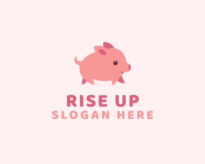 Cute Piglet Pet logo design