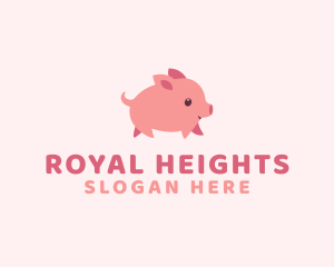 Cute Piglet Pet logo design