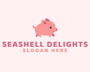 Cute Piglet Pet logo design