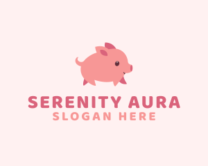 Cute Piglet Pet logo design