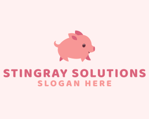 Cute Piglet Pet logo design