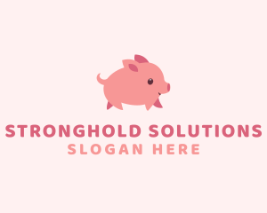 Cute Piglet Pet logo design