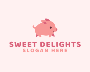 Cute Piglet Pet logo design