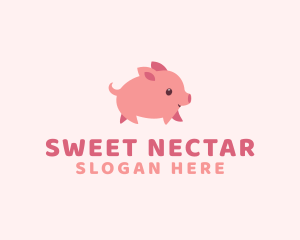 Cute Piglet Pet logo design