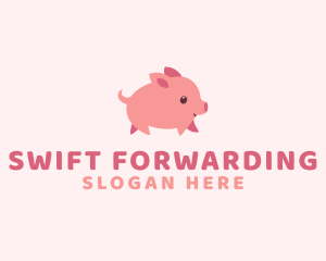 Cute Piglet Pet logo design