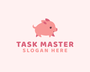 Cute Piglet Pet logo design