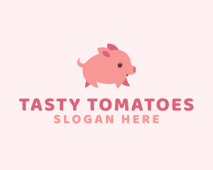 Cute Piglet Pet logo design